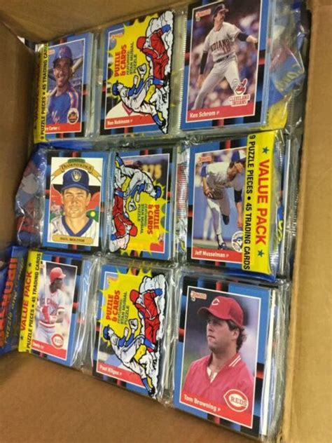 1988 Donruss Baseball Cards And Puzzles 68 Packs Unopened In Original Box