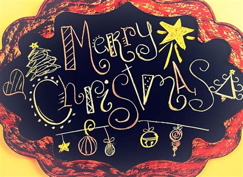 Chalkboard Merry Christmas Free Image Download