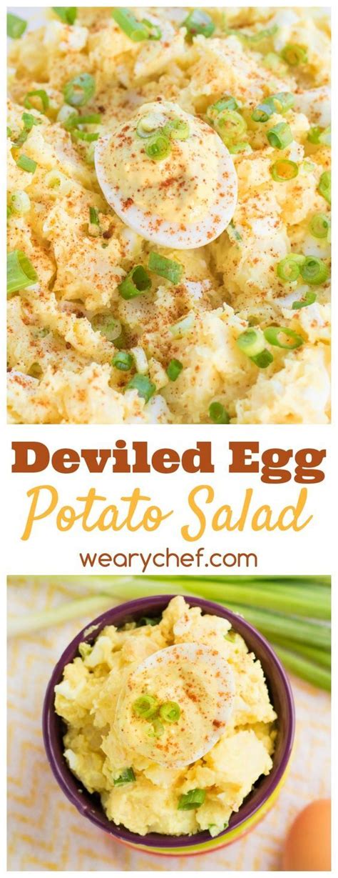 This famous comfort food soup recipe calls for egg noodles, mushrooms, carrots, celery and more. Deviled Egg Potato Salad | Deviled egg potato salad ...