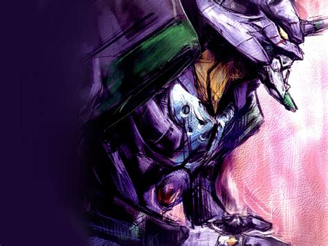 Purple Robot Drawing Eva Unit 01 Neon Genesis Evangelion Hd Wallpaper