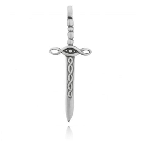 Unique Quality Celtic Knot Sword Pewter Pendant 60mm Fashion Etsy
