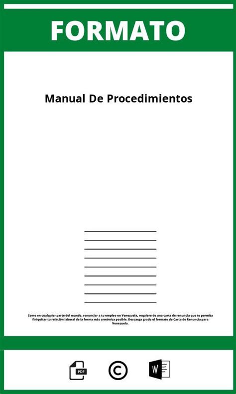 Formato De Manual De Procedimientos En Excel 2024