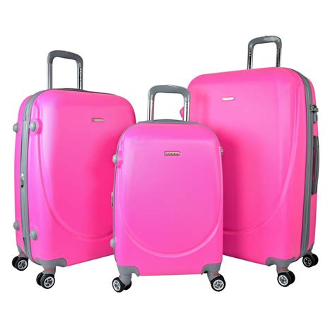Tprc Barnet 20 3 Piece Neon Pink Hardside Expandable Vertical Suitcase