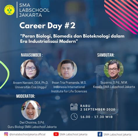 Career Day Labs 2 Peran Biologi Biomedis Dan Bioteknologi Dalam