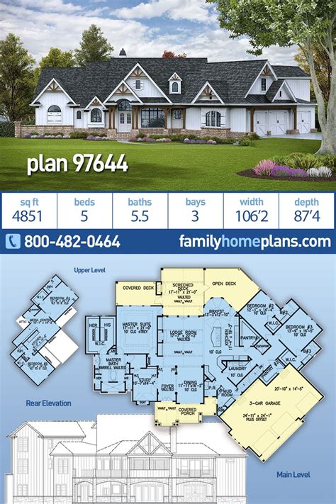 Craftsman Inspired Farmhouse Plan With 3311 Sq Ft 5 Bedrooms 3 5 Baths