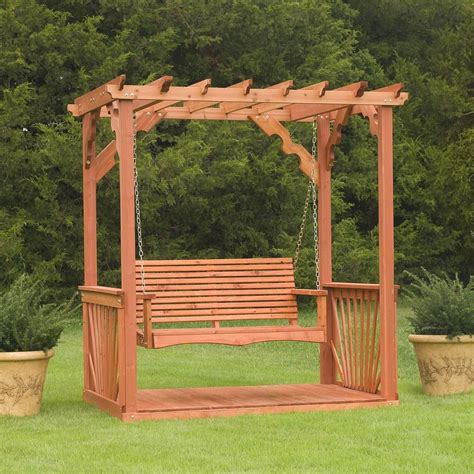 30 Inspirations Pergola Porch Swings With Stand