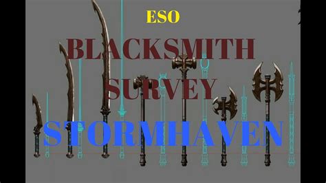 Eso Blacksmith Survey Stormhaven Youtube