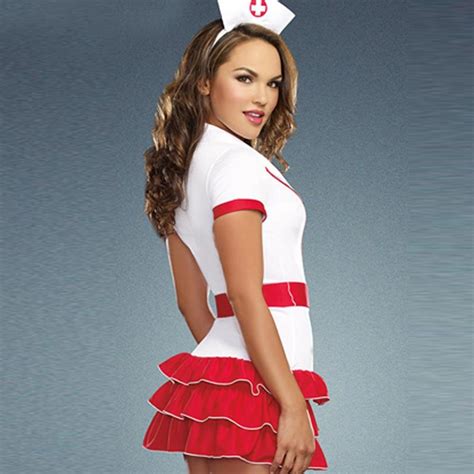 Naughty Nurse Costume Amp Doctor Fancy Dress Sexy Hospital Hottie Red Uniform Outfits Cosplay