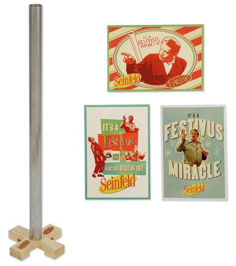 Ready to show off your sense of humor with a funny holiday greeting? Seinfeld - 20" Festivus Pole and Greeting Card Set