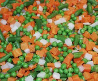 A macédoine is simply vegetables diced small (carrots and turnips) or cut small (green beans) with peas. Buy Macedoine Mix - 1kg Online From HDS Foods
