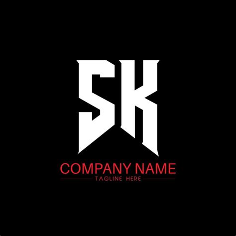 Sk Letter Logo Design Initial Letters Sk Gamings Logo Icon For