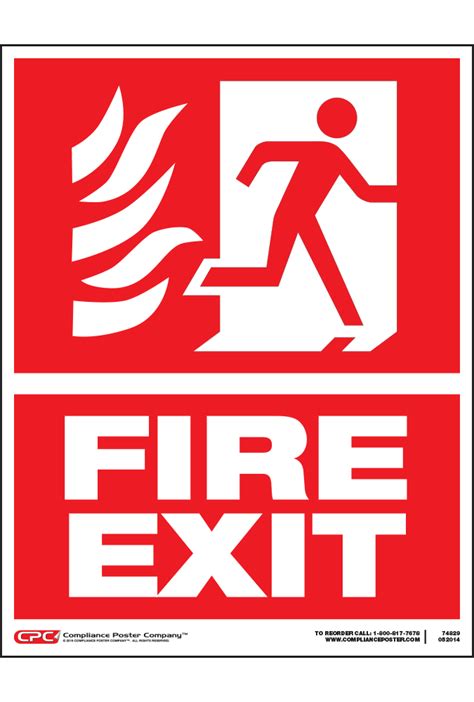 Fire Exit Poster Ubicaciondepersonascdmxgobmx