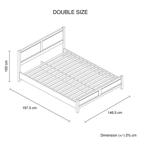 Alice Double Size Modern MDF Wood Bed Frame in Oak Tone (Pre-sale, ETA 1st December 2020) | Buy ...
