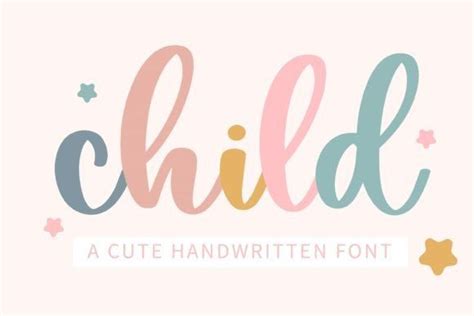 Child Is A Sweet And Cute Handwritten Font Fall In Love With Its