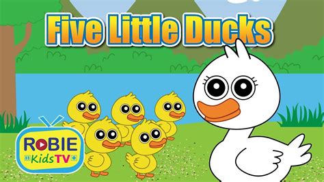 Five Little Ducks Kids Songs Nursery Rhymes With Lyrics Youtube