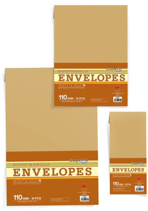 Manila Envelopes With Assorted Size Campap