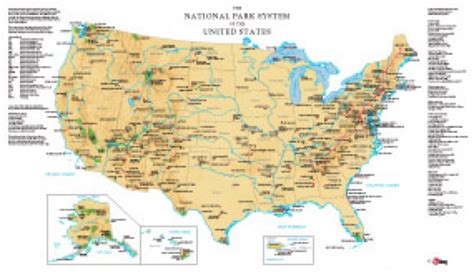 Map Of Us National Parks Locations Table Rock Lake Map