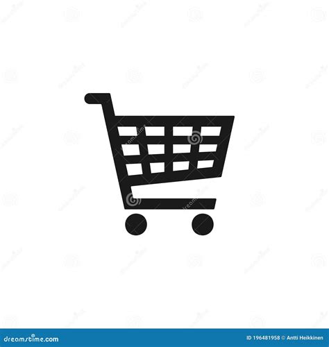 Shopping Cart Icon Symbol Flat Shape Trolley Web Store Button Online