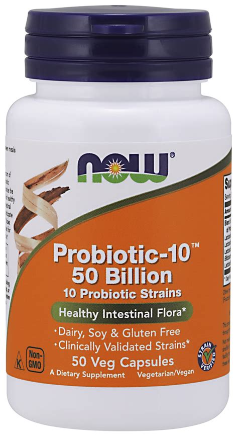Now Supplements Probiotic 10 50 Billion With 10 Probiotic Strains