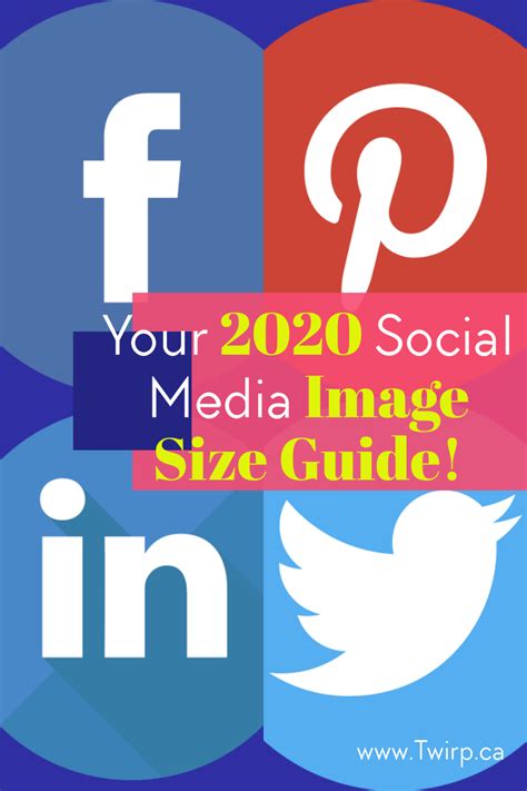 2020 Social Media Image Size Guide I Have Compiled A List Of The Most