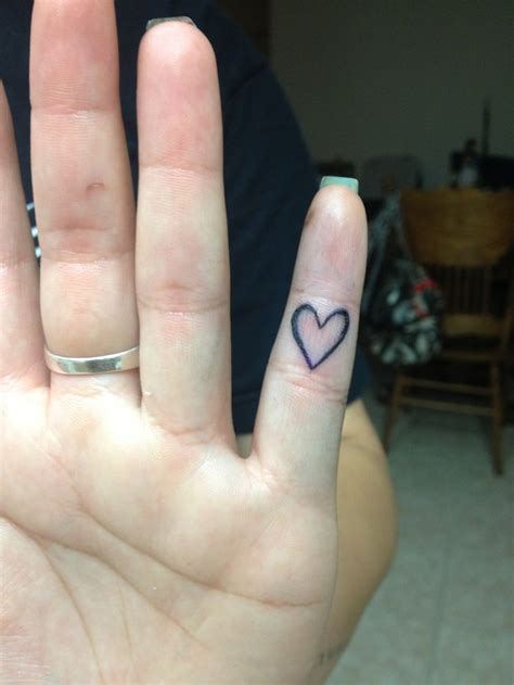 Little Heart Finger Tattoo Tat Ideas Pinterest