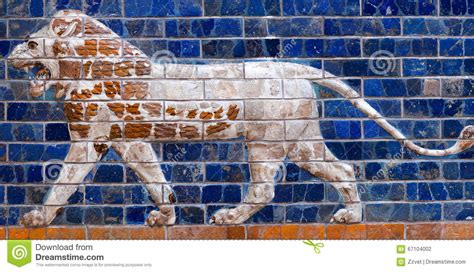 Babylonian Lion On The Ishtar Gate Royalty Free Stock Photo