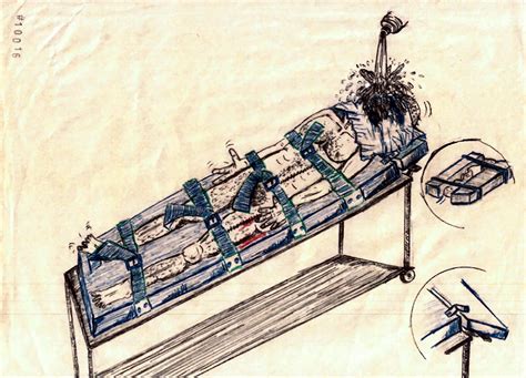 Waterboarding Walling Sleep Deprivation Prisoners Sketches Show Cia Torture At Black Sites
