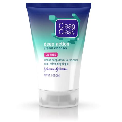 Clean And Clear Deep Action Cream Facial Cleanser Combination Skin Oil