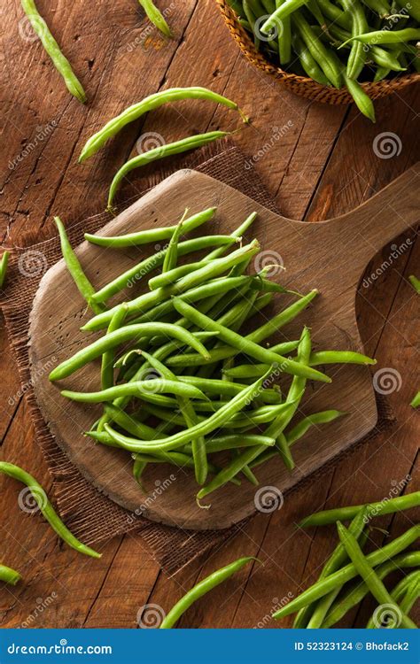 Raw Organic Green Beans Stock Photo Image Of Freshness 52323124