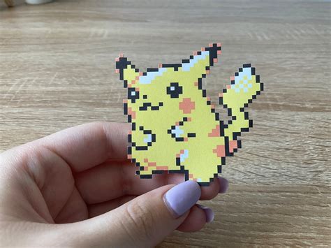 Sticker Pokémon Pikachu Gameboy Color Pixel Art Etsy