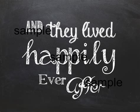 And They Lived Happily Ever After Chalkboard Printable Sign