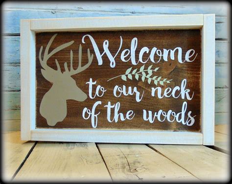 Country Rustic Welcome Sign Deer Decor Housewarming T Welcome To