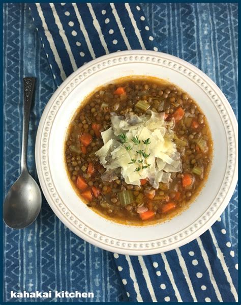Kahakai Kitchen Inas Lentil Vegetable Soup Hearty And Healthy For