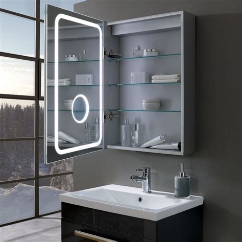 Glee Led Illuminated Mirror Cabinet Shaver Socket 500 X 700mm
