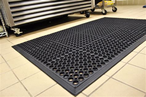 Black Anti Fatigue Floor Mat Indoor Commercial Industrial Heavy Duty Rubber Floor Mats 36 60
