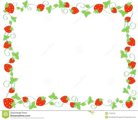 Summer Fruit Strawberry Cherry Border Decoration Png Image And Psd File E8f
