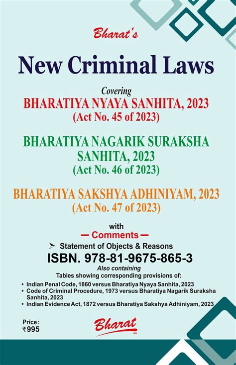 Bharats New Criminal Laws 1st Edition 2024 Bharat Law House