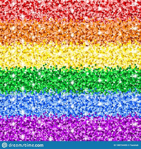 Lgbt Colorful Rainbow Sparkle Seamless Pattern Gay Pride Flag Glitter