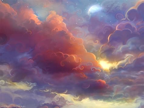 Sunset Painting With Clouds Get 27 26 Sunset Clouds Painting 