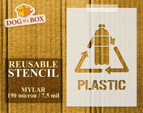 recycle plastic stencil recycling logo stencil stencil for etsy stencils plastic stencil