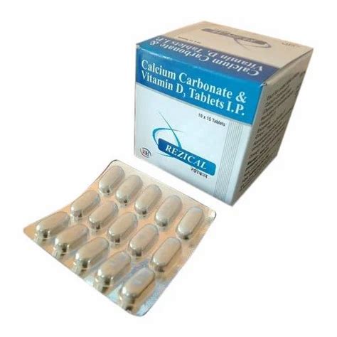 Calcium Carbonate And Vitamin D3 Tablets Ip Packaging Box At Rs 48strip In Ahmedabad