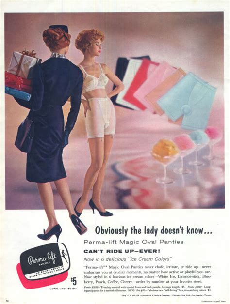 obviously the lady doesnt know perma lift bra and panty girdle ad 1960
