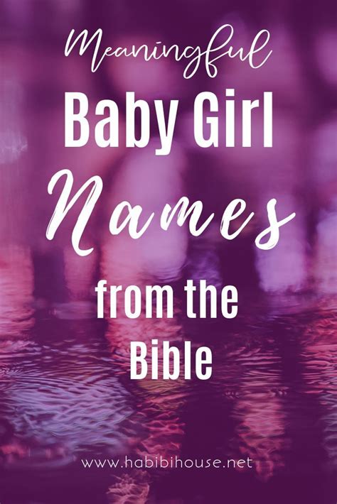 Baby Girl Names From The Bible With Meanings Bible Baby Names Bible