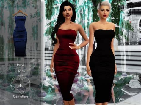 Ruby Dress By Camuflaje At Tsr Sims 4 Updates