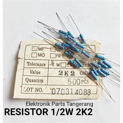 Jual 10 Buah Resistor 12 Watt 2k2 Ohm Resistor 12w 2k2 Ohm Resistor