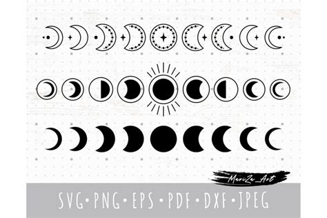 Moon Phases Svg Cricut Celestial Svg Png Clipart