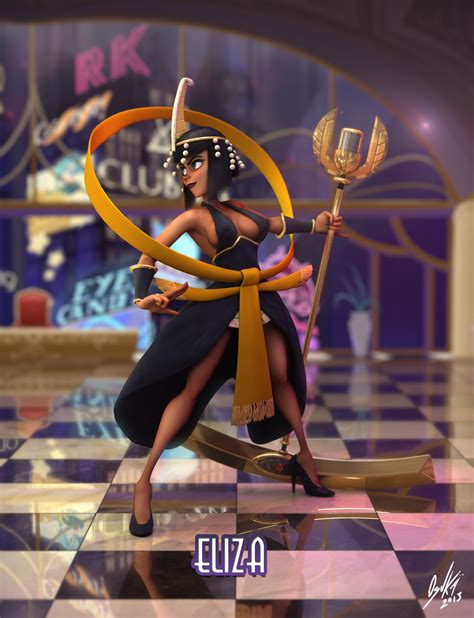 skullgirls eliza 3d model images behance