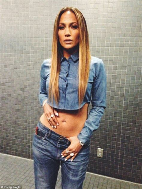 Jennifer Lopez Shows Off Her Super Slim Waist In Cropped Denim Outfit