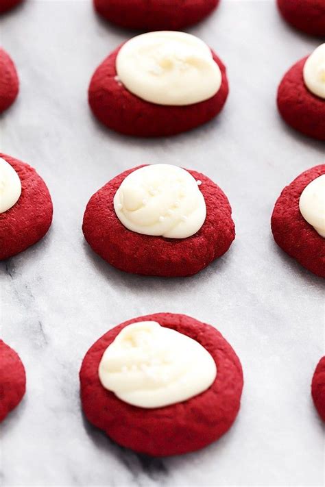 Red Velvet Thumbprint Cookies With Cream Cheese Filling The Recipe