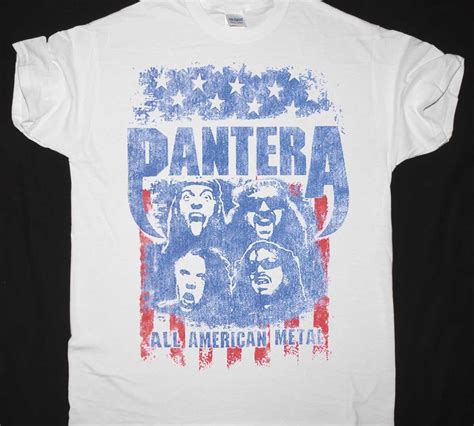 Pantera All American Metal New White T Shirt